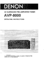 Denon AVP-8000-Owners-Manual 